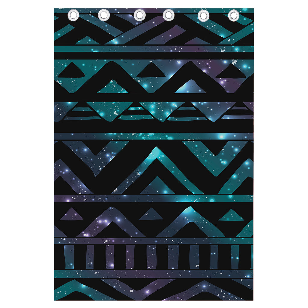 Aztec Tribal Galaxy Pattern Print Curtain