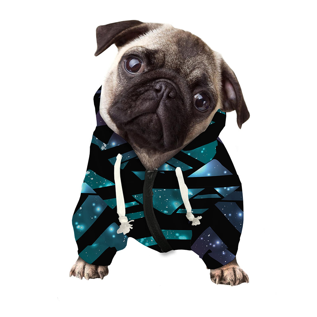Aztec Tribal Galaxy Pattern Print Dog Zip Up Hoodie
