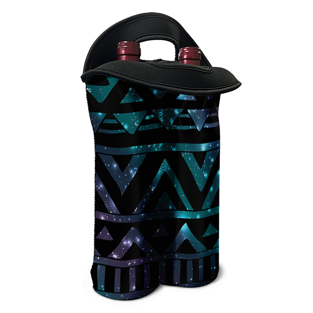 Aztec Tribal Galaxy Pattern Print Double Neoprene Wine Tote