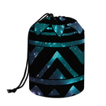 Aztec Tribal Galaxy Pattern Print Drawstring Makeup Bag