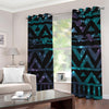 Aztec Tribal Galaxy Pattern Print Extra Wide Grommet Curtains