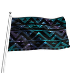 Aztec Tribal Galaxy Pattern Print Flag