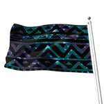 Aztec Tribal Galaxy Pattern Print Flag