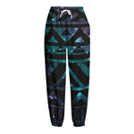 Aztec Tribal Galaxy Pattern Print Fleece Lined Knit Pants