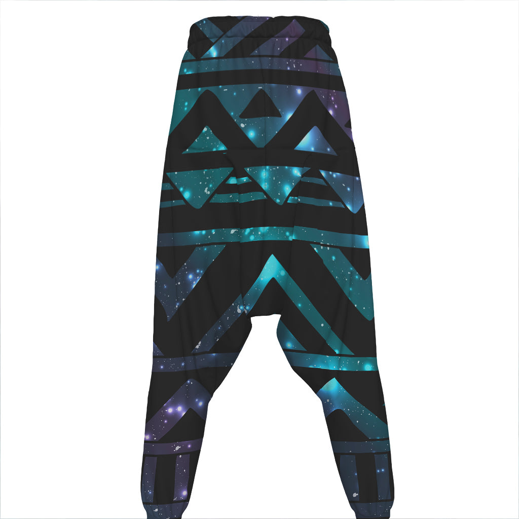 Aztec Tribal Galaxy Pattern Print Hammer Pants