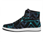 Aztec Tribal Galaxy Pattern Print High Top Leather Sneakers