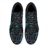 Aztec Tribal Galaxy Pattern Print High Top Leather Sneakers