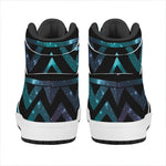 Aztec Tribal Galaxy Pattern Print High Top Leather Sneakers
