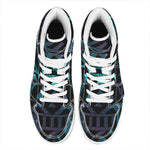 Aztec Tribal Galaxy Pattern Print High Top Leather Sneakers