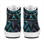 Aztec Tribal Galaxy Pattern Print High Top Leather Sneakers