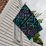 Aztec Tribal Galaxy Pattern Print House Flag