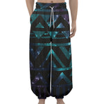 Aztec Tribal Galaxy Pattern Print Lantern Pants