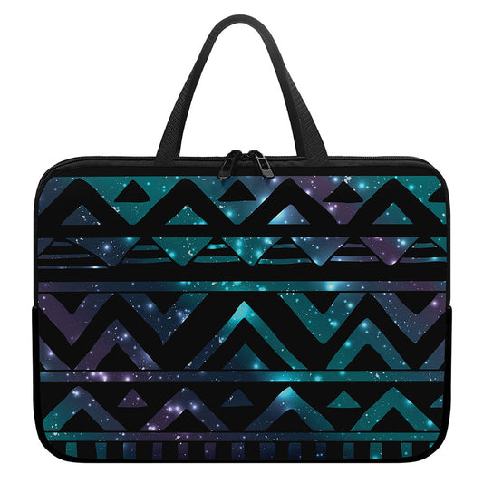 Aztec Tribal Galaxy Pattern Print Laptop Sleeve With Handle
