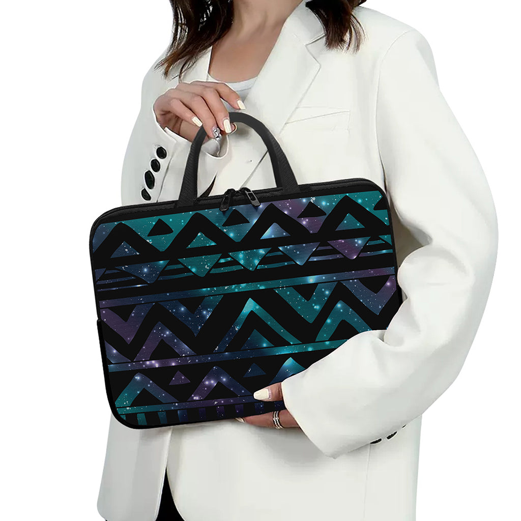 Aztec Tribal Galaxy Pattern Print Laptop Sleeve With Handle