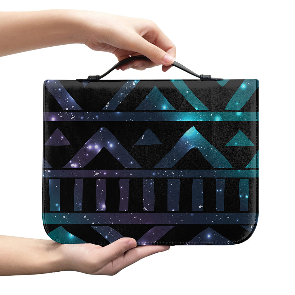 Aztec Tribal Galaxy Pattern Print Leather Bible Cover