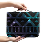 Aztec Tribal Galaxy Pattern Print Leather Bible Cover