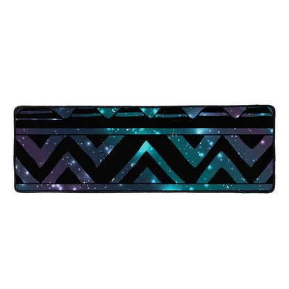 Aztec Tribal Galaxy Pattern Print Long Kitchen Mat