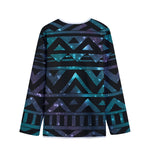 Aztec Tribal Galaxy Pattern Print Long Sleeve Short Coat