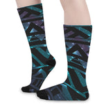 Aztec Tribal Galaxy Pattern Print Long Socks