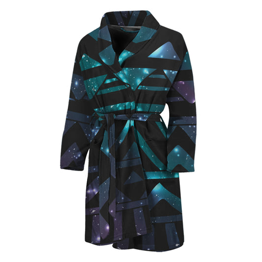 Aztec Tribal Galaxy Pattern Print Men's Bathrobe