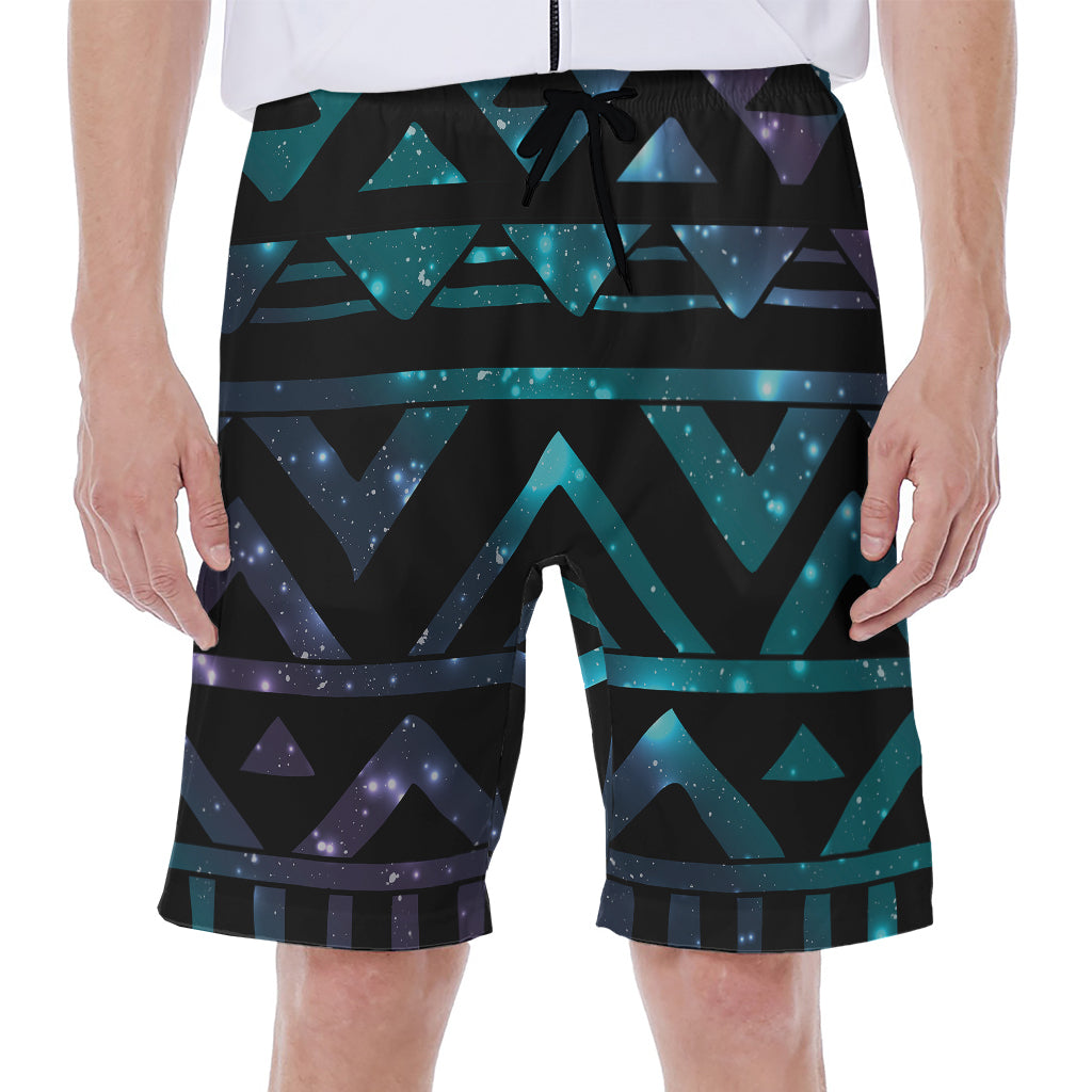 Aztec Tribal Galaxy Pattern Print Men's Beach Shorts