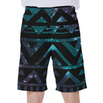 Aztec Tribal Galaxy Pattern Print Men's Beach Shorts