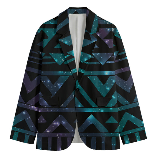 Aztec Tribal Galaxy Pattern Print Men's Blazer