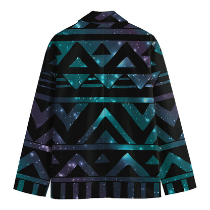 Aztec Tribal Galaxy Pattern Print Men's Blazer