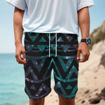 Aztec Tribal Galaxy Pattern Print Men's Cargo Shorts