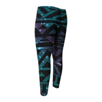 Aztec Tribal Galaxy Pattern Print Men's Compression Pants