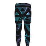 Aztec Tribal Galaxy Pattern Print Men's leggings