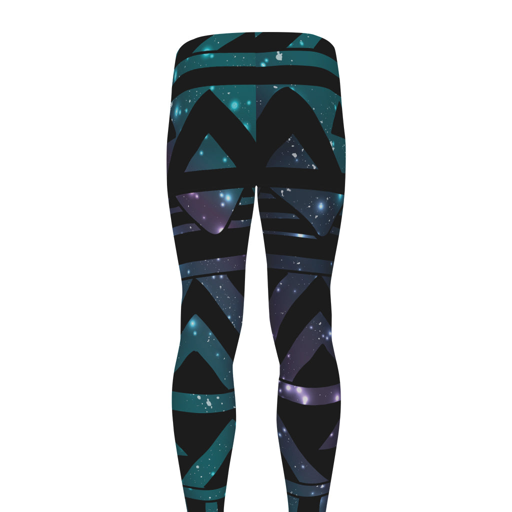 Aztec Tribal Galaxy Pattern Print Men's leggings