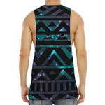 Aztec Tribal Galaxy Pattern Print Men's Muscle Tank Top