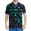 Aztec Tribal Galaxy Pattern Print Men's Polo Shirt