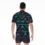 Aztec Tribal Galaxy Pattern Print Men's Rompers