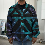 Aztec Tribal Galaxy Pattern Print Men's Shirt Jacket