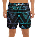 Aztec Tribal Galaxy Pattern Print Men's Split Running Shorts