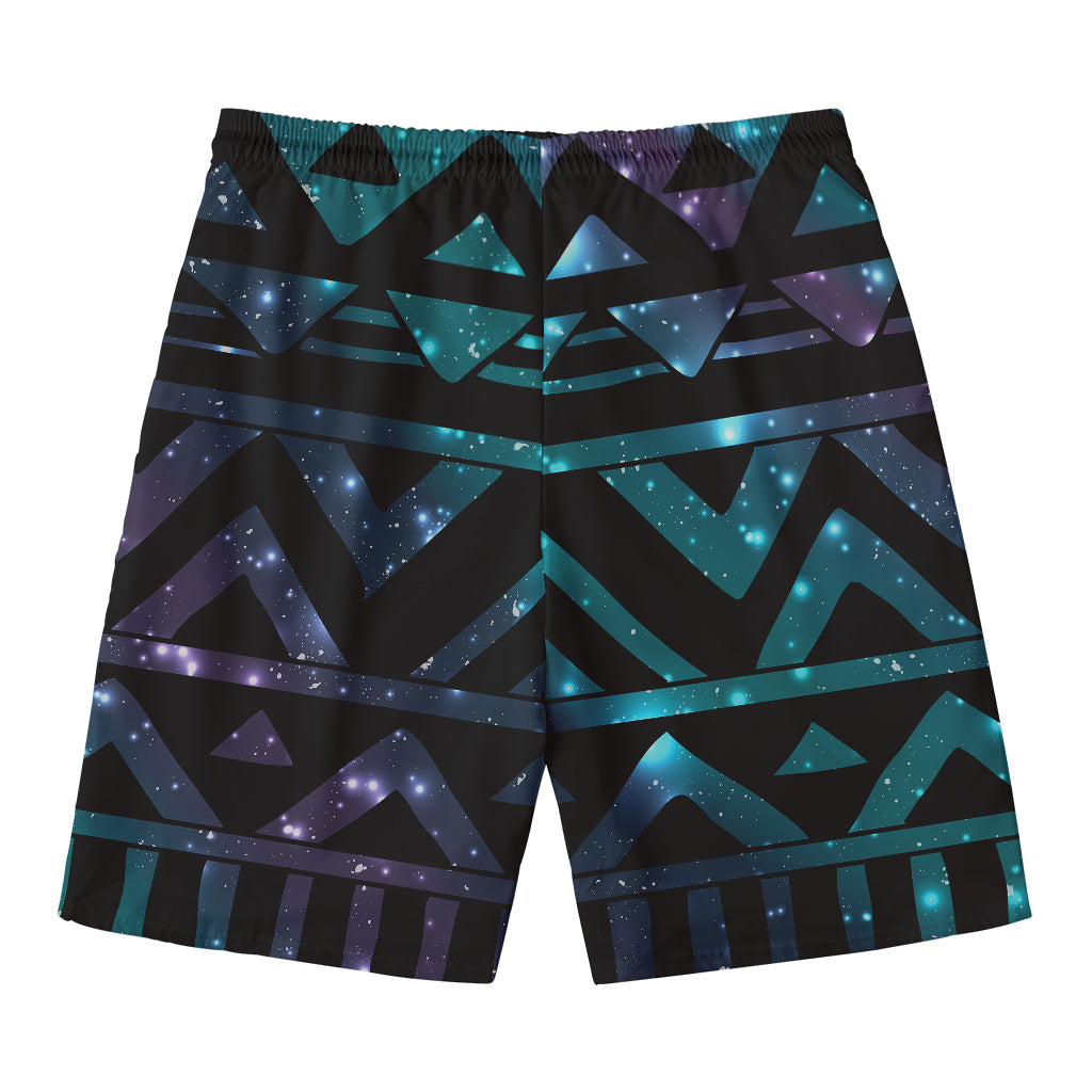 Aztec Tribal Galaxy Pattern Print Men's Swim Trunks