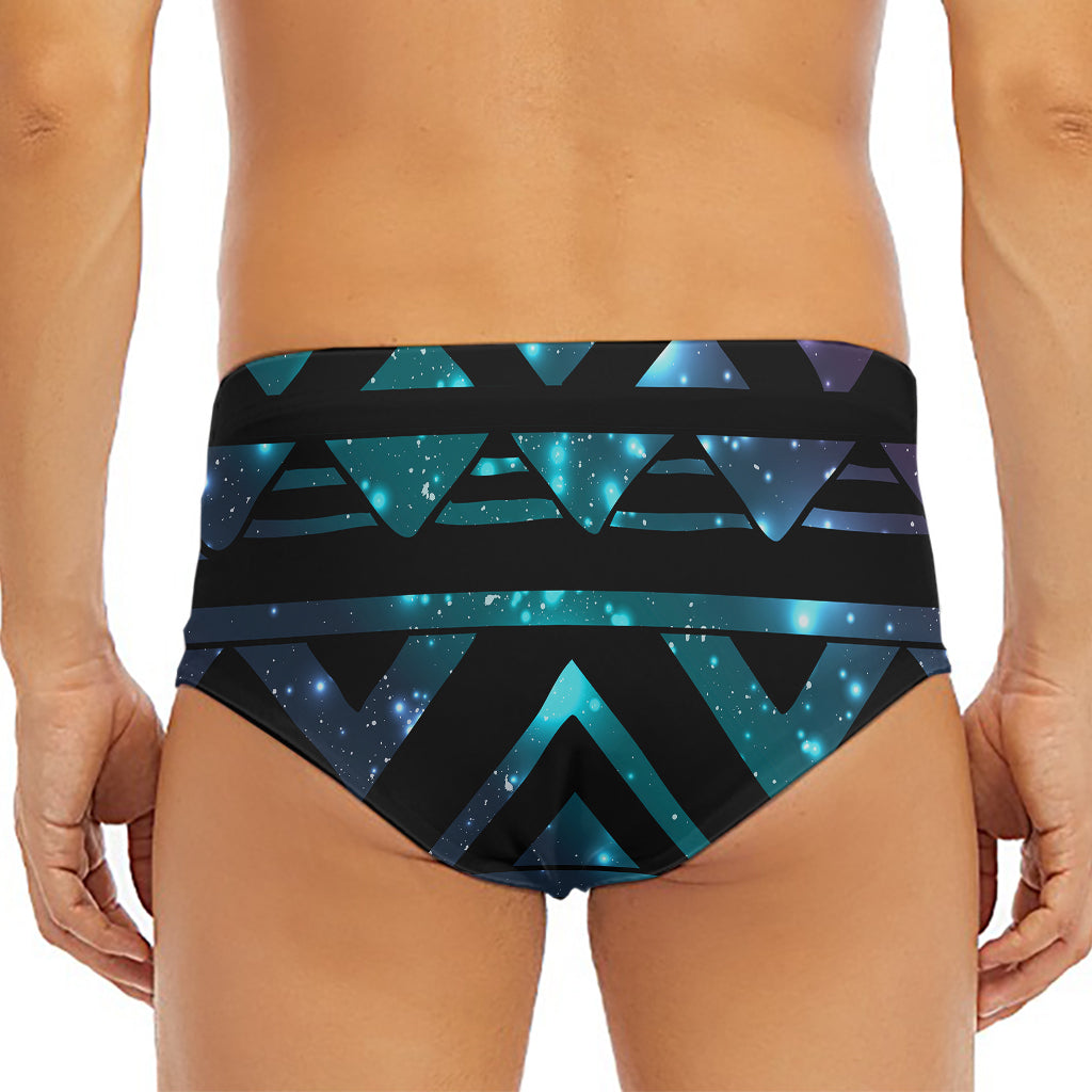 Aztec Tribal Galaxy Pattern Print Men's Triangle Swim Briefs