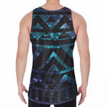Aztec Tribal Galaxy Pattern Print Men's Velvet Tank Top