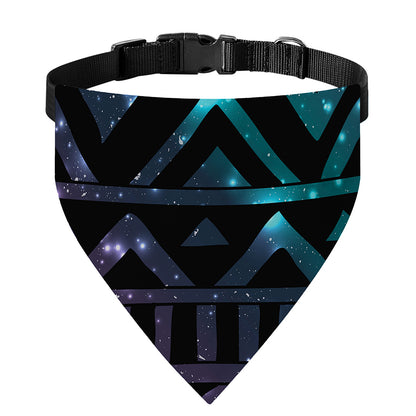 Aztec Tribal Galaxy Pattern Print Over The Collar Dog Bandana