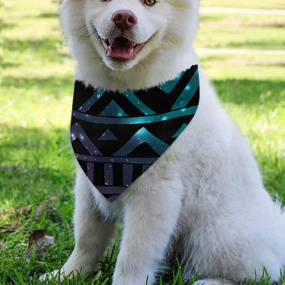 Aztec Tribal Galaxy Pattern Print Over The Collar Dog Bandana