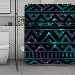 Aztec Tribal Galaxy Pattern Print Polyester Shower Curtain