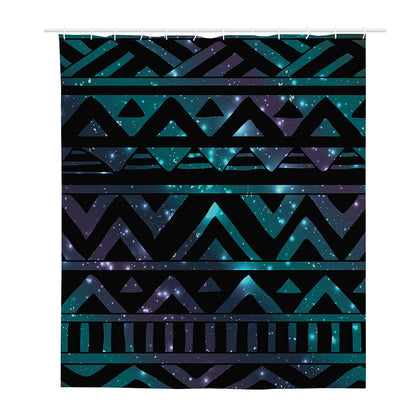 Aztec Tribal Galaxy Pattern Print Polyester Shower Curtain