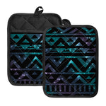 Aztec Tribal Galaxy Pattern Print Pot Holders With Pocket