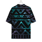 Aztec Tribal Galaxy Pattern Print Rayon Hawaiian Shirt