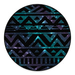 Aztec Tribal Galaxy Pattern Print Round Floor Mat