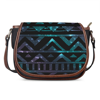 Aztec Tribal Galaxy Pattern Print Saddle Bag