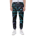 Aztec Tribal Galaxy Pattern Print Scuba Joggers