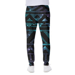 Aztec Tribal Galaxy Pattern Print Scuba Joggers